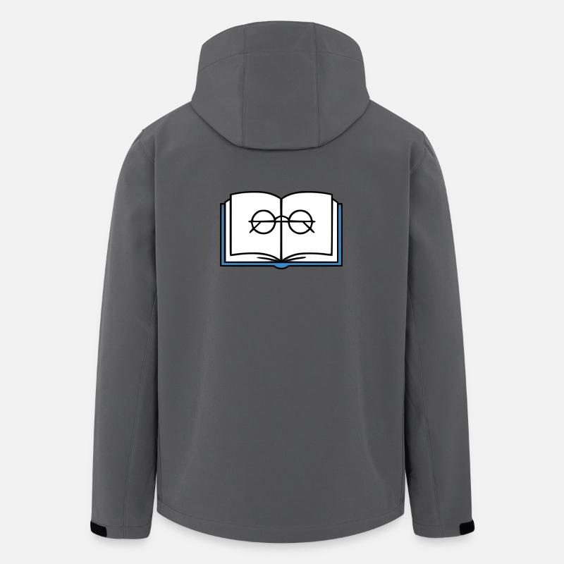 Offenes Buch Brille Schule - Recycelte Männer Softshell-Jacke von Stanley/Stella - Anthrazit