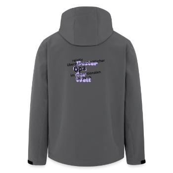 überdurchschnittlicher opa - Recycelte Männer Softshell-Jacke von Stanley/Stella - Anthrazit - Hinten - AI Model Male 185 light (185cm)