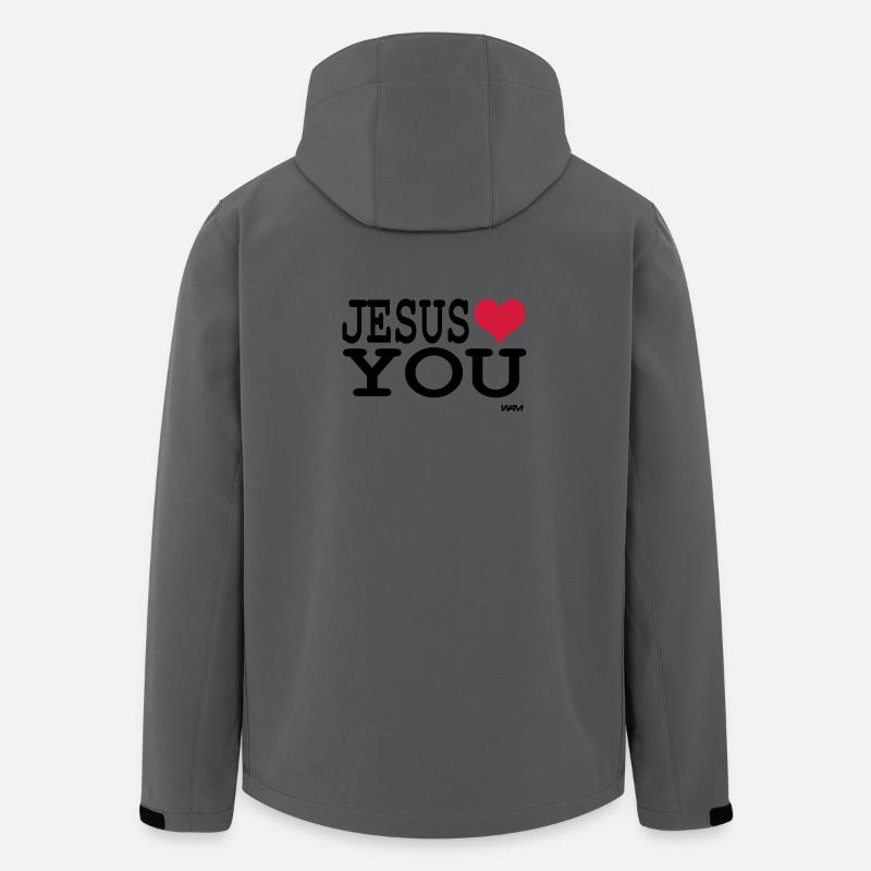 jesus loves you - Recycelte Männer Softshell-Jacke von Stanley/Stella - Anthrazit