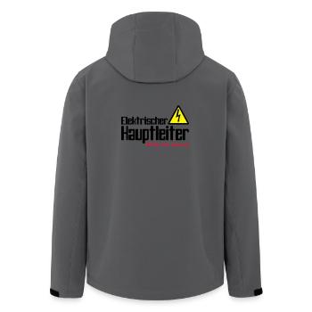Hauptleiter -Ständig unter Spannung - Recycelte Männer Softshell-Jacke von Stanley/Stella - Anthrazit - Hinten - AI Model Male 185 light (185cm)