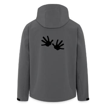Deux mains - Veste softshell homme en polyester recyclé Stanley/Stella - charbon - Dos - AI Model Male 185 light (185cm)