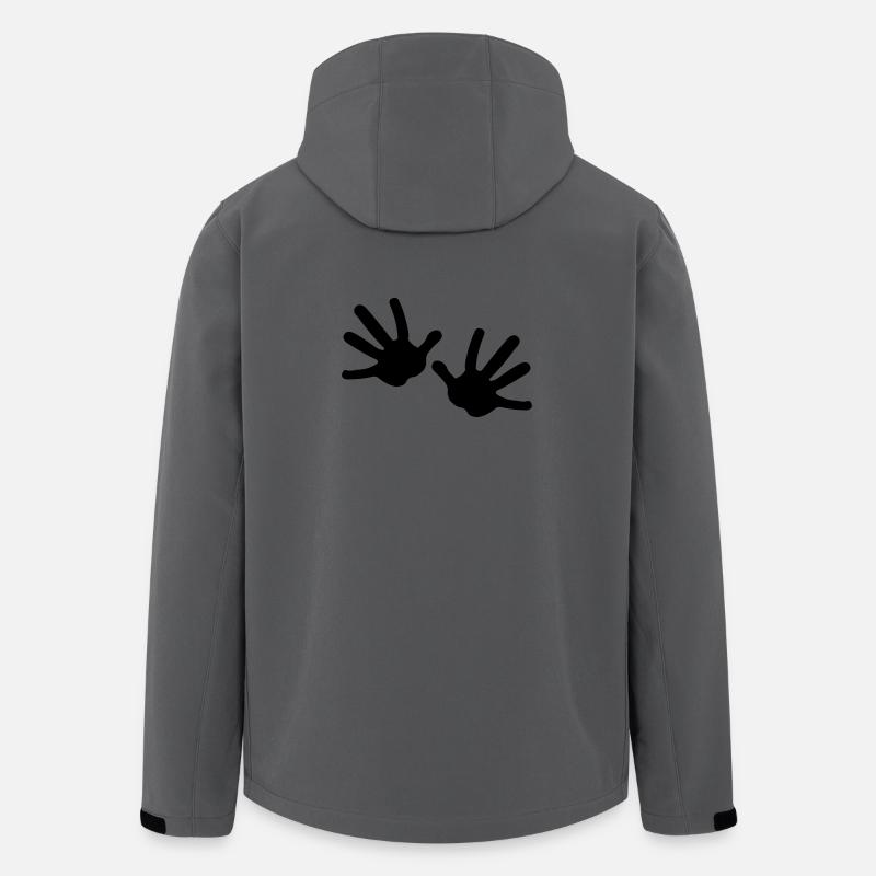 Deux mains - Veste softshell homme en polyester recyclé Stanley/Stella - charbon