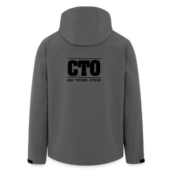 CEO des Tippspiels - CTO - Chief Tippspiel Officer - Recycelte Männer Softshell-Jacke von Stanley/Stella - Anthrazit - Hinten - AI Model Male 185 light (185cm)