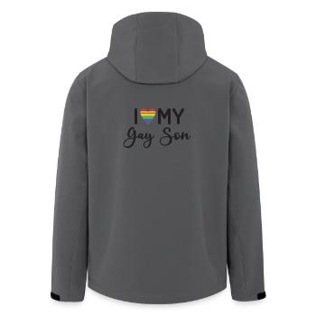 Ich liebe meinen schwulen Sohn - Recycelte Männer Softshell-Jacke von Stanley/Stella - Anthrazit - Hinten - AI Model Male 185 light (185cm)
