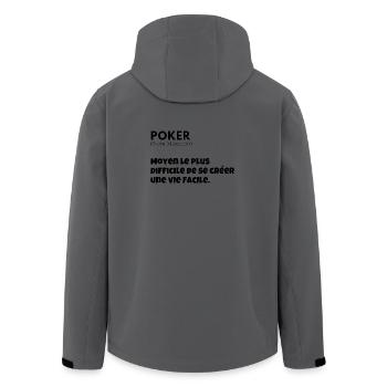 La splendeur du POKER! - Veste softshell homme en polyester recyclé Stanley/Stella - charbon - Dos - AI Model Male 185 light (185cm)