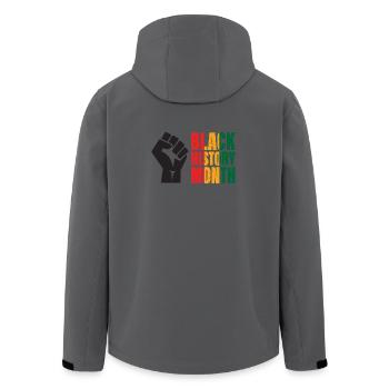 Mois de l'histoire des Noirs - Veste softshell homme en polyester recyclé Stanley/Stella - charbon - Dos - AI Model Male 185 light (185cm)