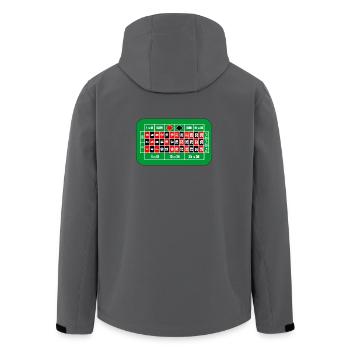 Tisch-Kasino - Recycelte Männer Softshell-Jacke von Stanley/Stella - Anthrazit - Hinten - AI Model Male 185 light (185cm)