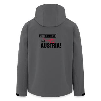 Not Australia but Austria - Men’s Recycled Softshell Jacket by Stanley/Stella - anthracite - Back - AI Model Male 185 light (185cm)