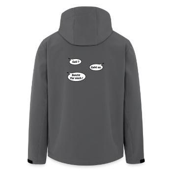 Geil reicht - Recycelte Männer Softshell-Jacke von Stanley/Stella - Anthrazit - Hinten - AI Model Male 185 light (185cm)