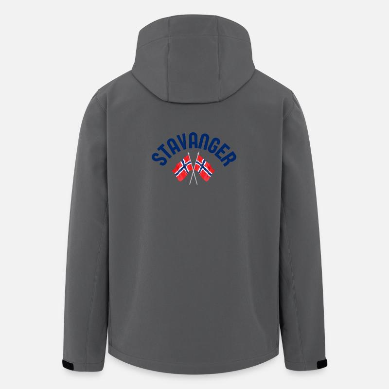 Stavanger-Norwegen-Flaggen - Recycelte Männer Softshell-Jacke von Stanley/Stella - Anthrazit