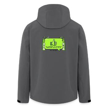 The Internet is uncharted territory - Men’s Recycled Softshell Jacket by Stanley/Stella - anthracite - Back - AI Model Male 185 light (185cm)