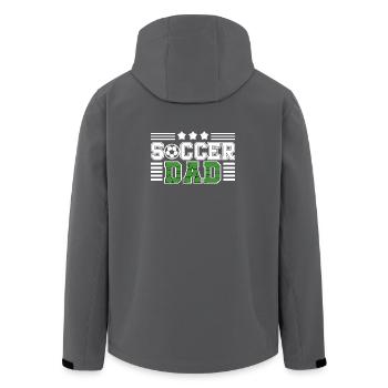 Fußball Vater Stolz Design Mit Ballmotiv - Recycelte Männer Softshell-Jacke von Stanley/Stella - Anthrazit - Hinten - AI Model Male 185 light (185cm)
