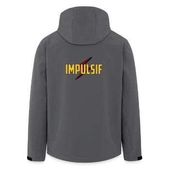 Impulsif  - Veste softshell homme en polyester recyclé Stanley/Stella - charbon - Dos - AI Model Male 185 light (185cm)