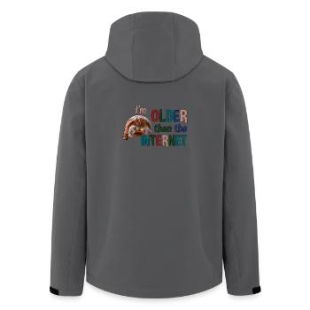 I’m older than the Internet - Schildkröte - Recycelte Männer Softshell-Jacke von Stanley/Stella - Anthrazit - Hinten - AI Model Male 185 light (185cm)