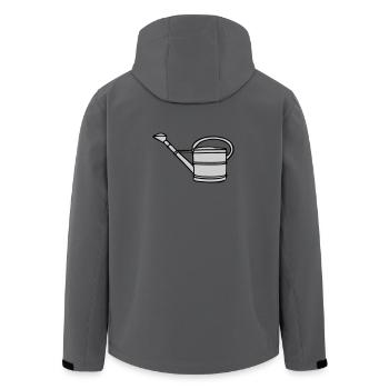 Giesskanne Metall, zweifarbig - Recycelte Männer Softshell-Jacke von Stanley/Stella - Anthrazit - Hinten - AI Model Male 185 light (185cm)