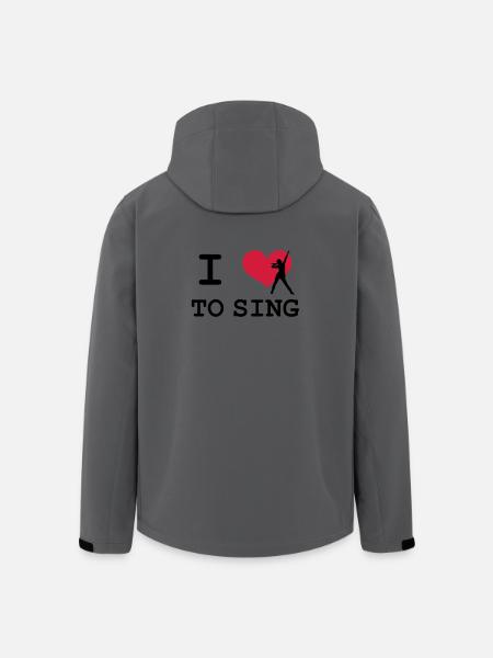 I Love To Sing - Men’s Recycled Softshell Jacket by Stanley/Stella - anthracite