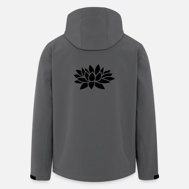 Lotusblume - Recycelte Männer Softshell-Jacke von Stanley/Stella - Anthrazit