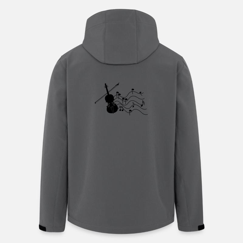 Violine mit Noten Schattenbild, - Recycelte Männer Softshell-Jacke von Stanley/Stella - Anthrazit