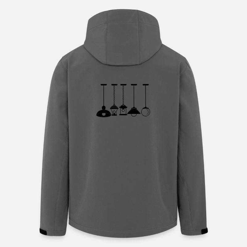 Lampes suspendues et lumières - Veste softshell homme en polyester recyclé Stanley/Stella - charbon