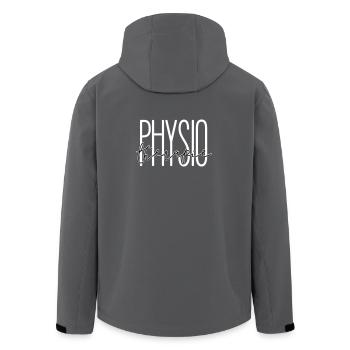Design élégant pour le service de physiothérapie - Veste softshell homme en polyester recyclé Stanley/Stella - charbon - Dos - AI Model Male 185 light (185cm)