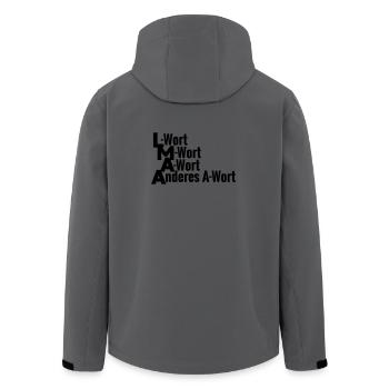 LMAA - Men’s Recycled Softshell Jacket by Stanley/Stella - anthracite - Back - AI Model Male 185 light (185cm)