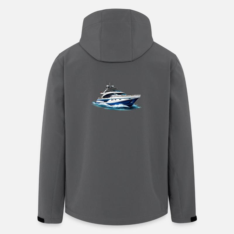 Yacht de luxe dans un tourbillon - Veste softshell homme en polyester recyclé Stanley/Stella - charbon