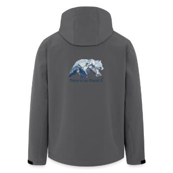 There is no planet b Spruch - Recycelte Männer Softshell-Jacke von Stanley/Stella - Anthrazit - Hinten - AI Model Male 185 light (185cm)