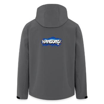 Hamburg Graffiti - Recycelte Männer Softshell-Jacke von Stanley/Stella - Anthrazit - Hinten - AI Model Male 185 light (185cm)