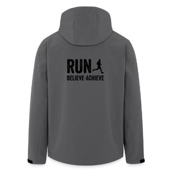 Marathon - Run. Believe. Achieve. - Men’s Recycled Softshell Jacket by Stanley/Stella - anthracite - Back - AI Model Male 185 light (185cm)