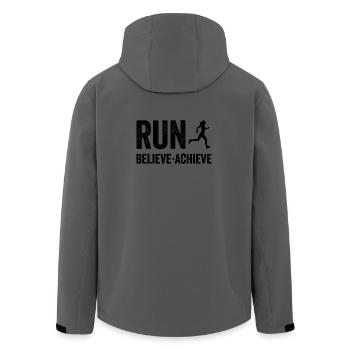 Marathon - Run. Believe. Achieve. - Men’s Recycled Softshell Jacket by Stanley/Stella - anthracite - Back - AI Model Male 185 light (185cm)
