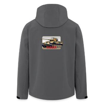 Illustration du char Tiger - Veste softshell homme en polyester recyclé Stanley/Stella - charbon - Dos - AI Model Male 185 light (185cm)