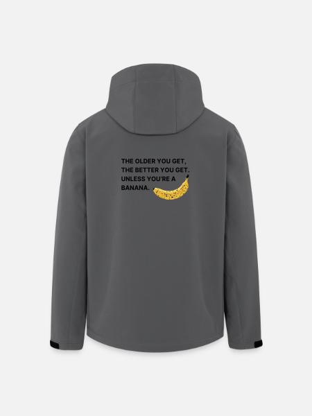 Plus tu vieillis, meilleur tu deviens. - Veste softshell homme en polyester recyclé Stanley/Stella - charbon