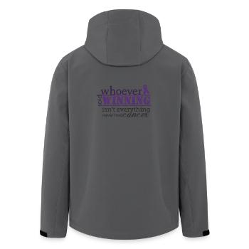 Gewinnen ist alles Krebsbewusstsein - Recycelte Männer Softshell-Jacke von Stanley/Stella - Anthrazit - Hinten - AI Model Male 185 light (185cm)