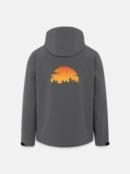 Sunset City Skyline Silhouette - Recycelte Männer Softshell-Jacke von Stanley/Stella - Anthrazit