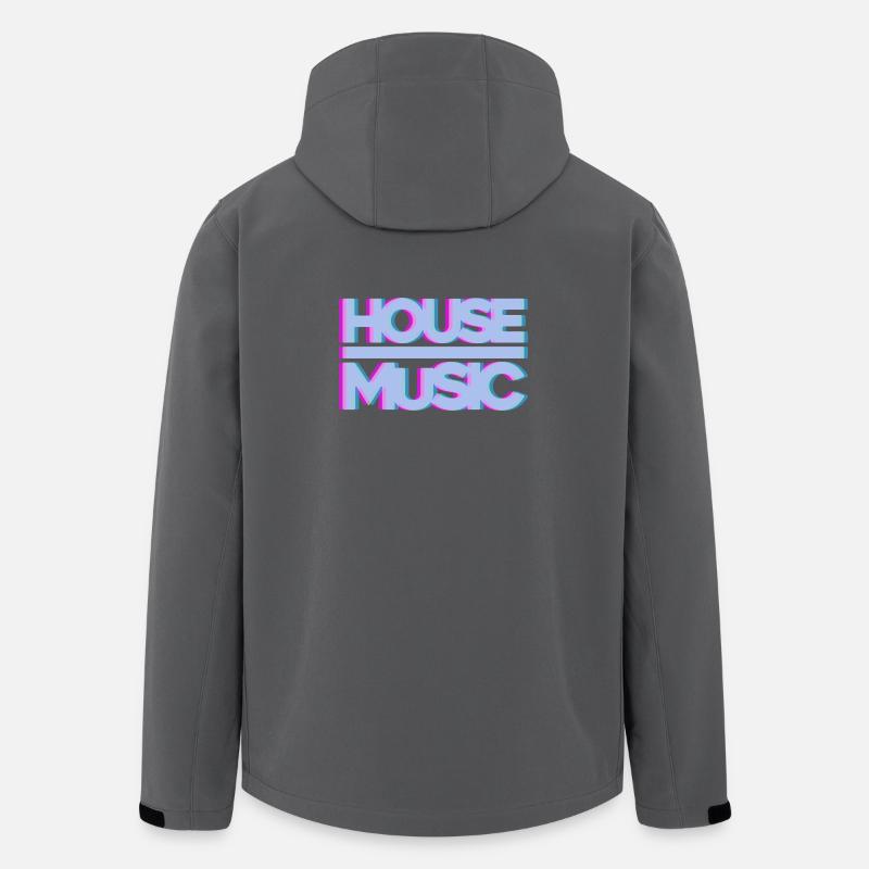 House Musik EDM Glow - Recycelte Männer Softshell-Jacke von Stanley/Stella - Anthrazit