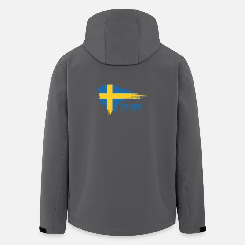 Sweden Flag Splash Pride - Men’s Recycled Softshell Jacket by Stanley/Stella - anthracite