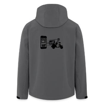 Achats en ligne et livraison scooter - Veste softshell homme en polyester recyclé Stanley/Stella - charbon - Dos - AI Model Male 185 light (185cm)