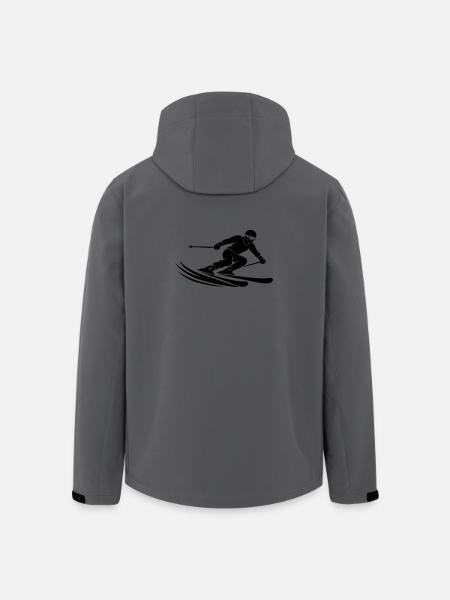 Ski Silhouette - Men’s Recycled Softshell Jacket by Stanley/Stella - anthracite
