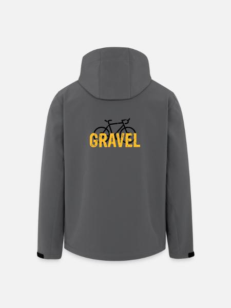 Vélo de gravier - Veste softshell homme en polyester recyclé Stanley/Stella - charbon