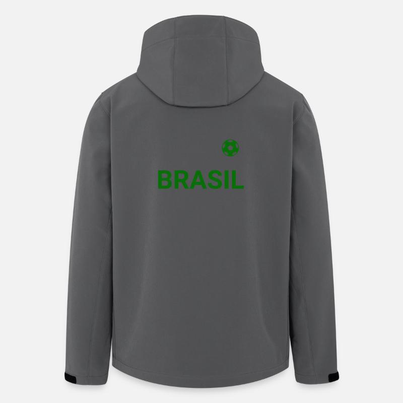 Brasilien Fußball - Recycelte Männer Softshell-Jacke von Stanley/Stella - Anthrazit