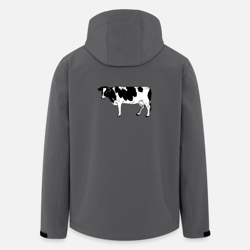 Kuh schwarzpelzig - Recycelte Männer Softshell-Jacke von Stanley/Stella - Anthrazit