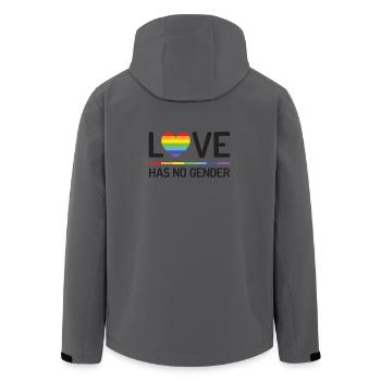 Pride Month - Liebe hat kein Geschlecht - Recycelte Männer Softshell-Jacke von Stanley/Stella - Anthrazit - Hinten - AI Model Male 185 light (185cm)