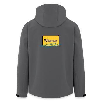 Wismar - Men’s Recycled Softshell Jacket by Stanley/Stella - anthracite - Back - AI Model Male 185 light (185cm)