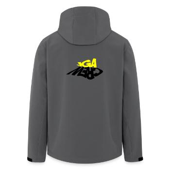 JGA Crew - Drunken Shadow - Recycelte Männer Softshell-Jacke von Stanley/Stella - Anthrazit - Hinten - AI Model Male 185 light (185cm)