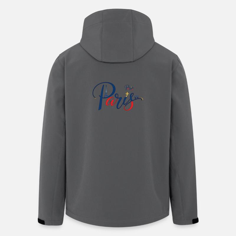 Lichtermeer von Paris Skyline - Recycelte Männer Softshell-Jacke von Stanley/Stella - Anthrazit