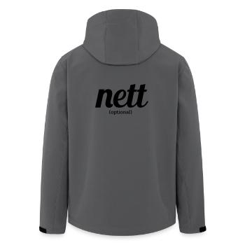 Nice Optional - Men’s Recycled Softshell Jacket by Stanley/Stella - anthracite - Back - AI Model Male 185 light (185cm)