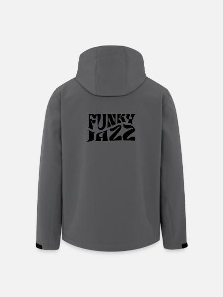 Funky Jazz Musik-Logo-Design - Recycelte Männer Softshell-Jacke von Stanley/Stella - Anthrazit