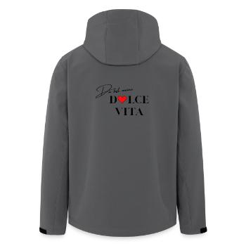 Spruch Liebe  - Recycelte Männer Softshell-Jacke von Stanley/Stella - Anthrazit - Hinten - AI Model Male 185 light (185cm)