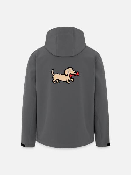 Terrier Doodle Bone Comic - Men’s Recycled Softshell Jacket by Stanley/Stella - anthracite
