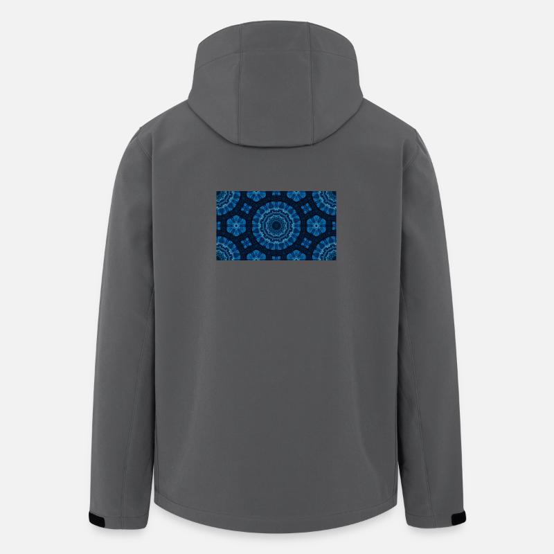 Azure Mandala Kaleidoscope - Veste softshell homme en polyester recyclé Stanley/Stella - charbon